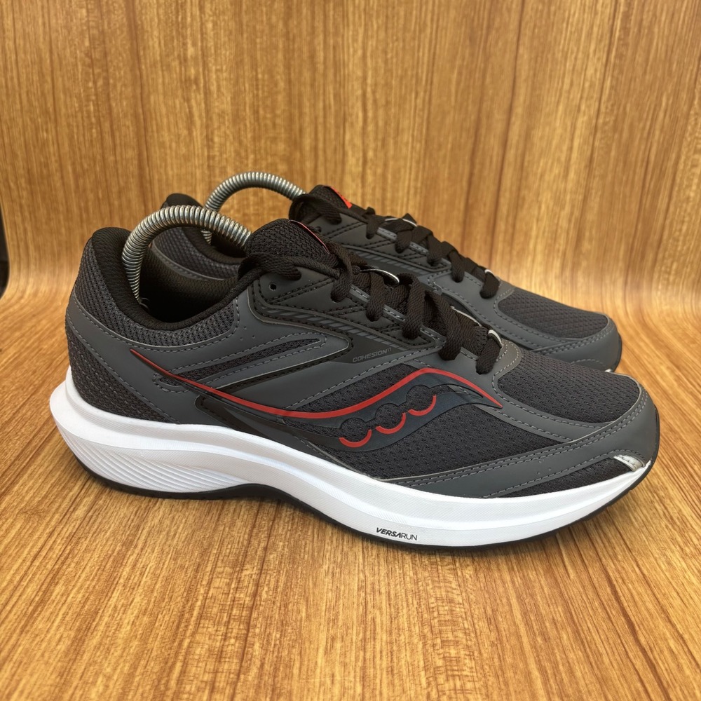 NEW Saucony‎ Cohesion 17 Running Shoes Mens 8 Wide Shadow Black S20944-101